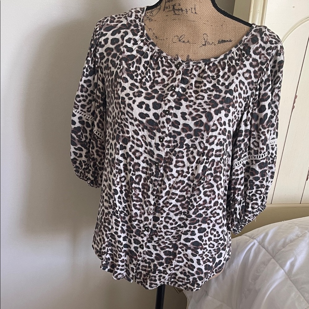 Knox Rose  Print Blouse, size Small, EUC